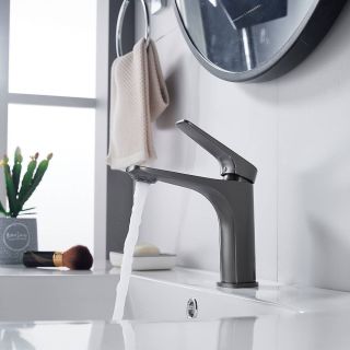 Смеситель для раковины Shevanik S4201T оружейная сталь